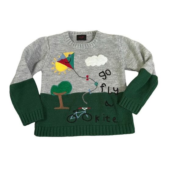 Toddler Go Fly a Kite Embroidered Pullover Sweater 2/3Years - Picture 1 of 4